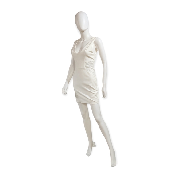 TOBI Body-Con Deep V-Neck Mini Dress White S - Picture 5 of 11